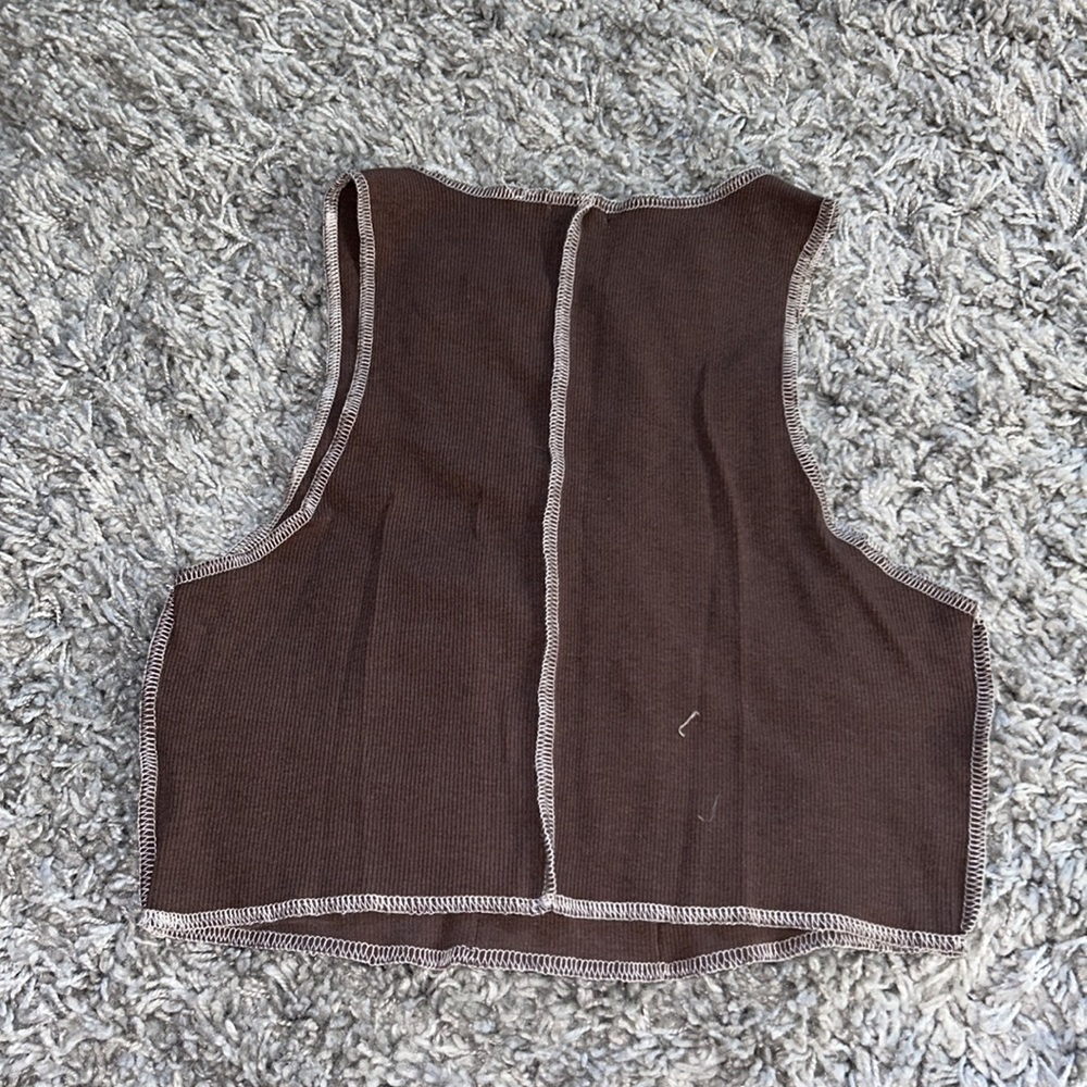 Garage Brown Seam Tank Size Small - Picture 3 of 3